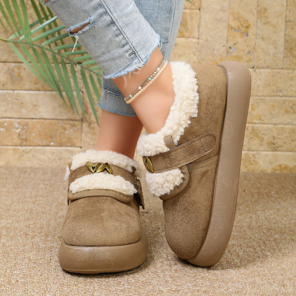 Round Toe Platform Ankle Boots