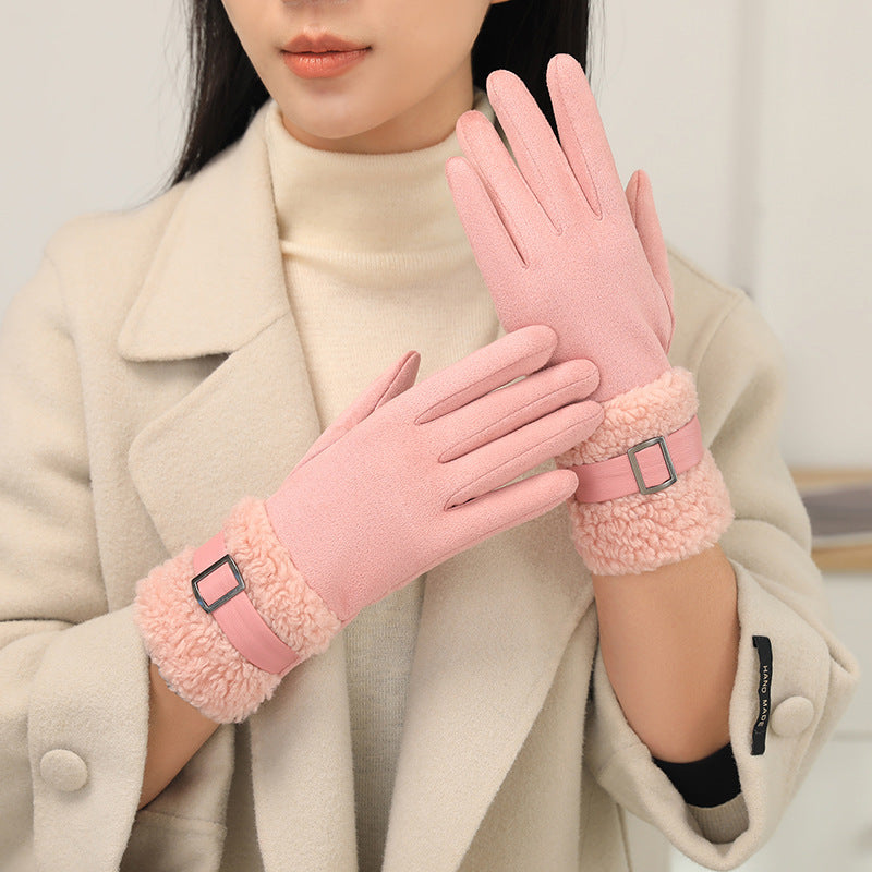 Orsay Suede Buckle Gloves