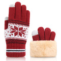 Warm Knitted Christmas Touchscreen Gloves