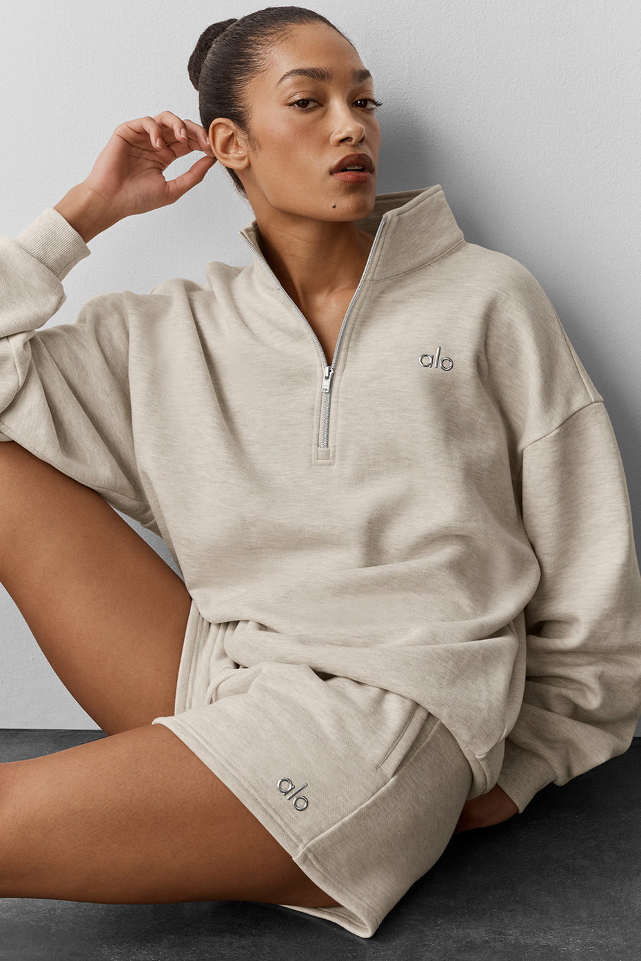 Accolade 1/4 Zip Pullover - Oatmeal Heather