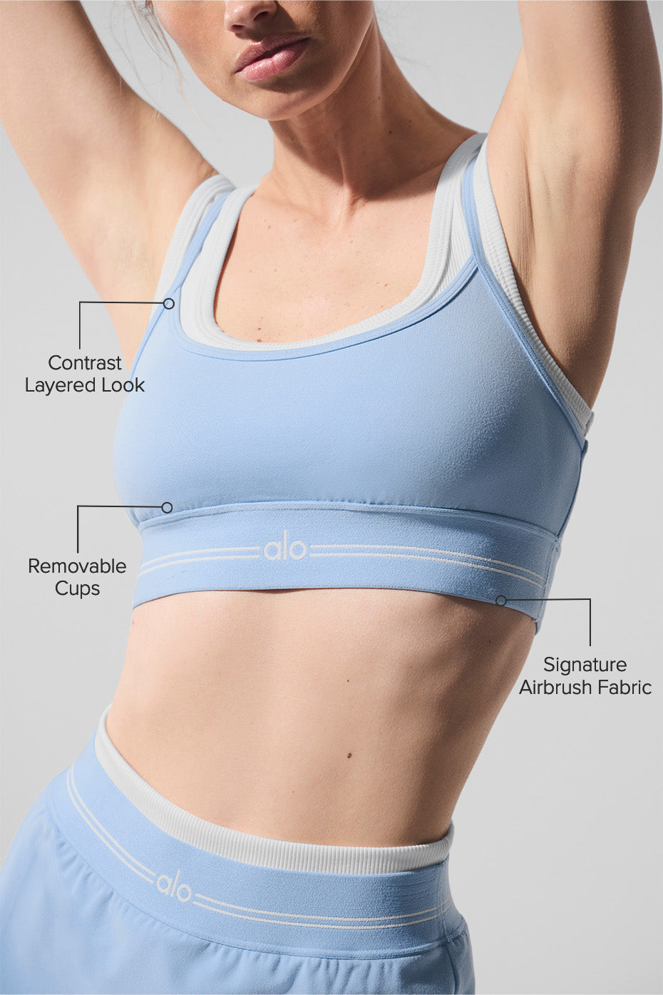Airbrush Better Together Bra - Seashell Blue/White
