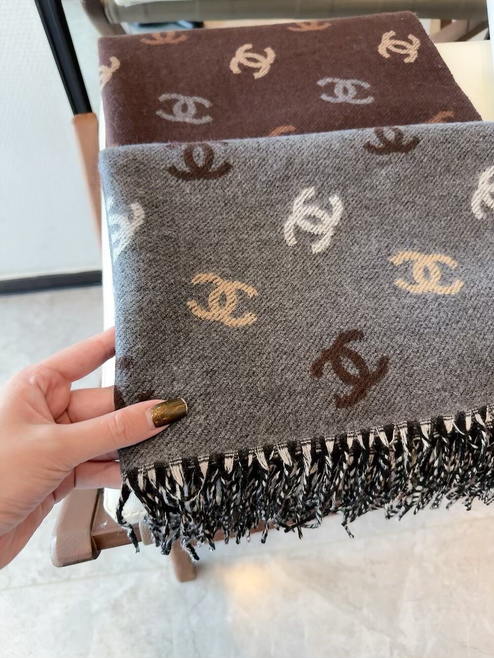 Chanel Reversible Motif Scarf