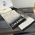 Chanel Ivory and Black Knit Scarf