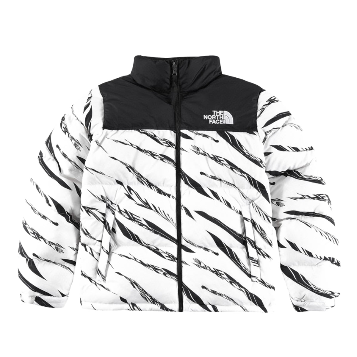 The North Face White/Black Puffer Jacket